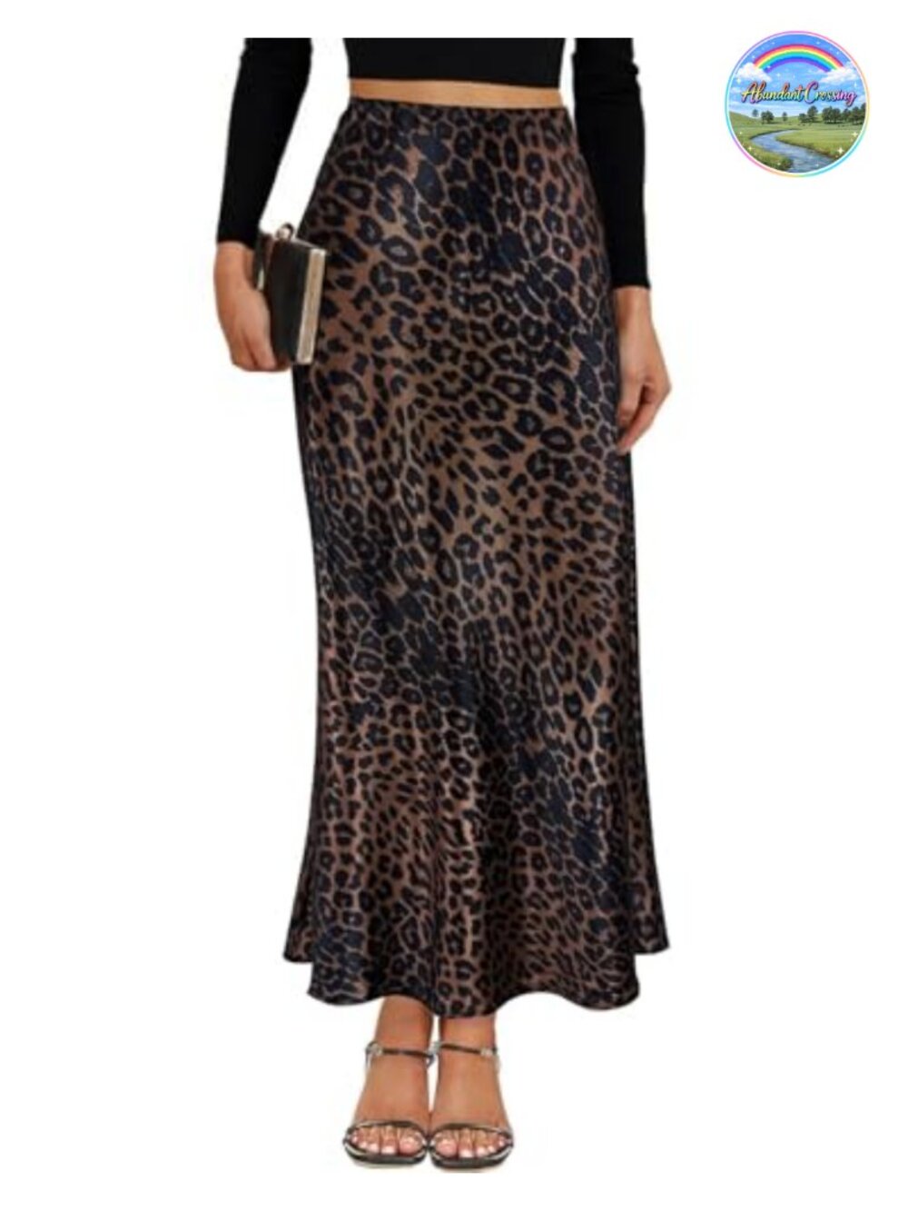 Satin High Waisted Maxi Skirt Silk Long A-Line Women's